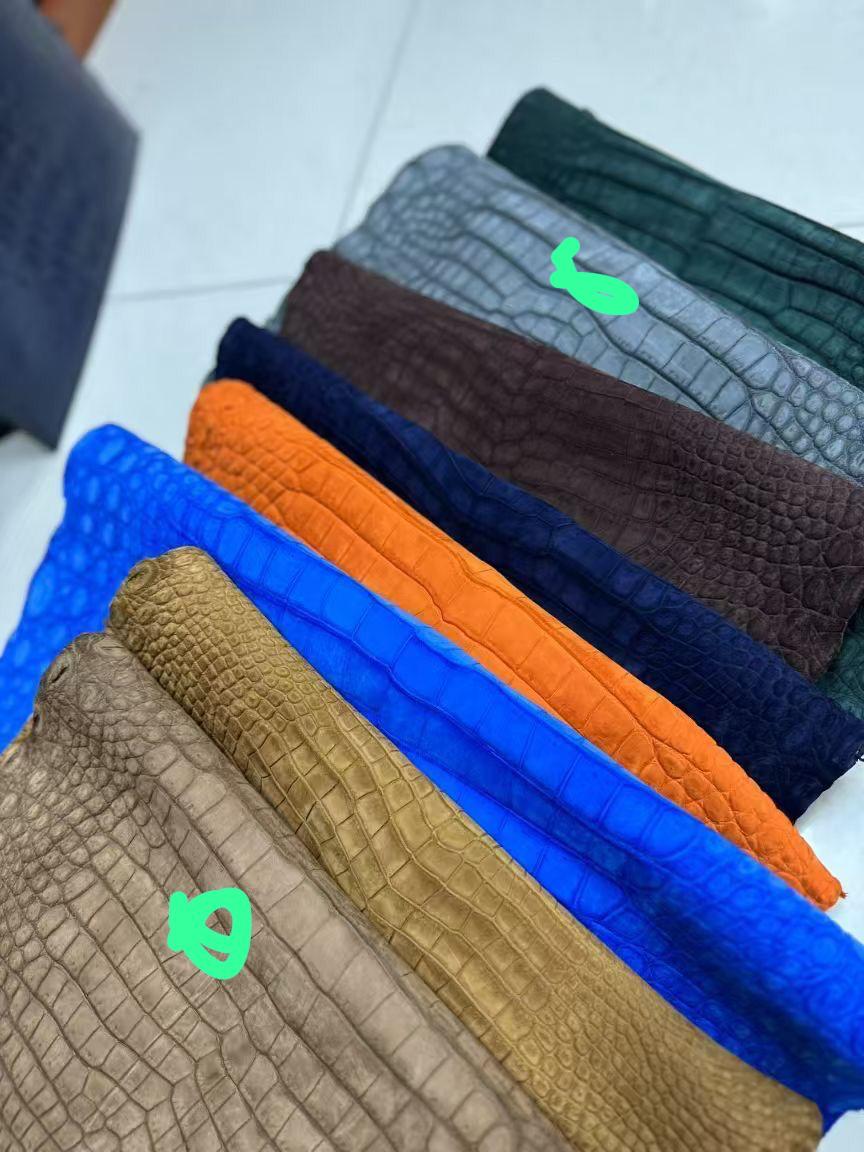 Nubuck Crocodile Skin Leather Belts