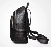 Rossie Viren Unisex Crocodile Skin Leather Backpack