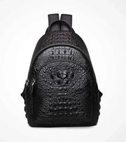 Rossie Viren Unisex Crocodile Skin Leather Backpack