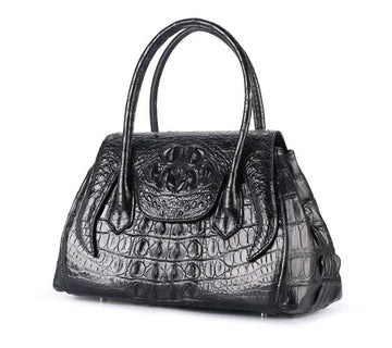 Rossie Viren Exotic Crocodile Leather Top Handle Satchel Shoulder Bag For Women