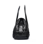 Rossie Viren Exotic Crocodile Leather Top Handle Satchel Shoulder Bag For Women