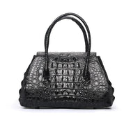Rossie Viren Exotic Crocodile Leather Top Handle Satchel Shoulder Bag For Women