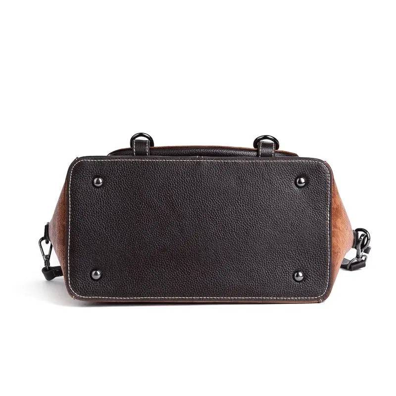 Rossie Viren Women’s Genuine Leather Handbag Shoulder Bags Work Tote Bag Top Handle Bag Ladies Purses Satchel