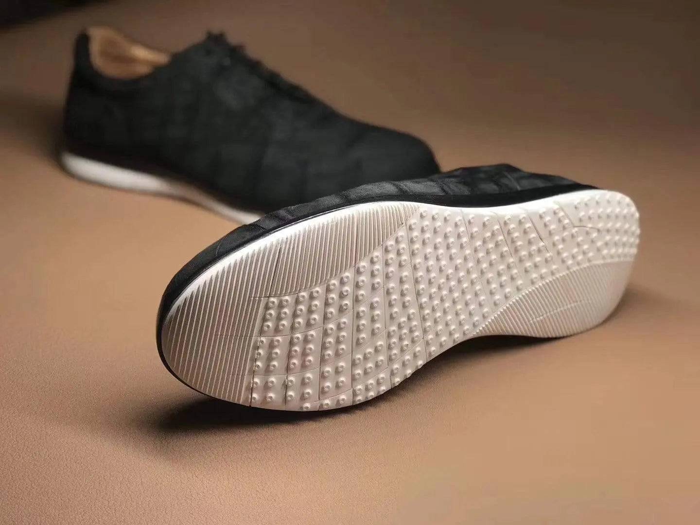 Crocodile Shoes Running Classic Genuine Crocodile Leather Sneakers Sport Shoes