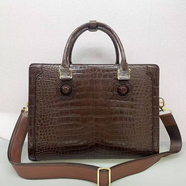 Crocodile Briefcase ,Crocodile Skin Belly Leather Business Bags