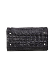 Women's Crocodile Leather Dome Satchel Bag