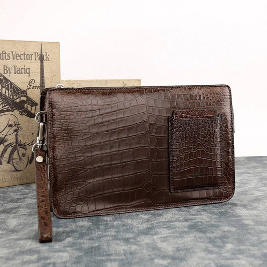 Crocodile Leather Wallet Clutch Bags Large Volumn