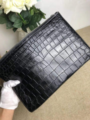 Crocodile Belly Leather Large Ipad Case,Clutch Bag