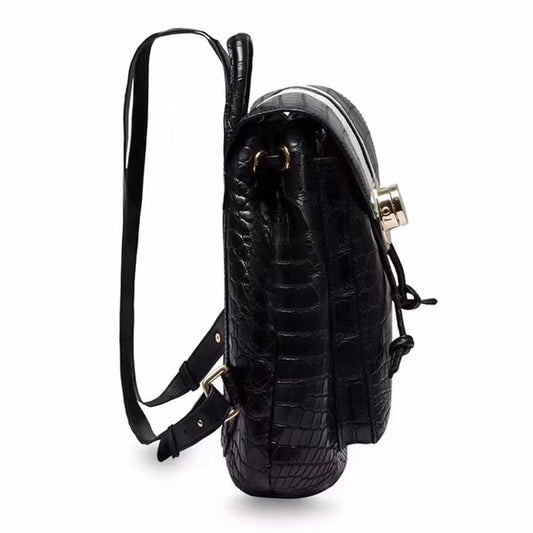 Crocodile Belly Leather Women's Backpack