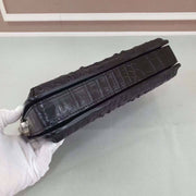 Crocodile Bone Leather Clutch Bag