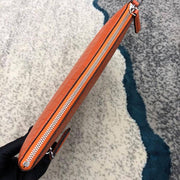 Crocodile Leather Envelop Clutch Bag