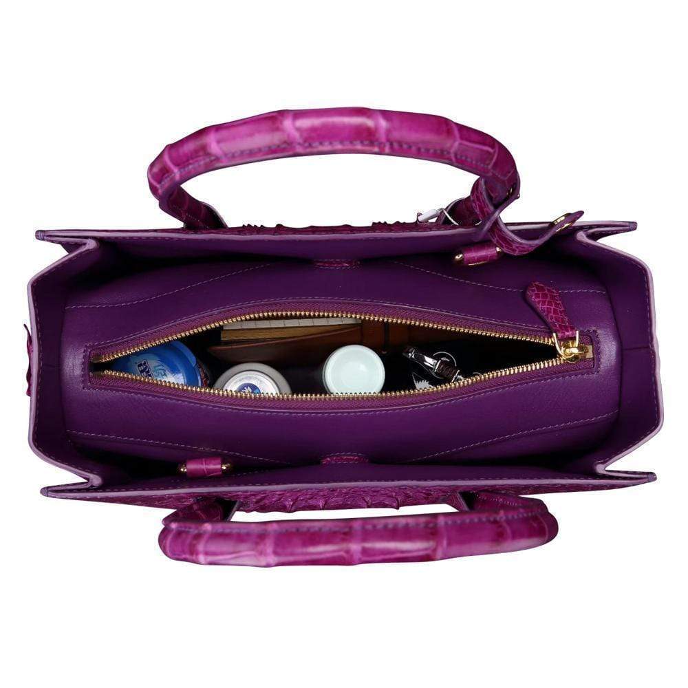 Crocodile Leather Large Tote Shoulder Handle Bag | Rossieviren