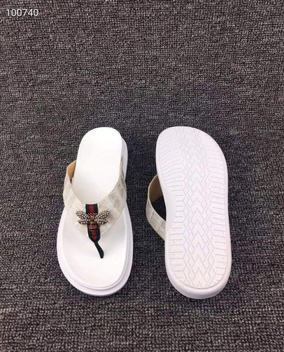 Crocodile Shoes Crocodile Leather Slippers With Bee