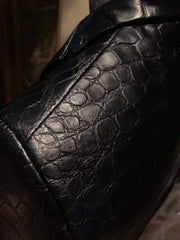 Preorder Nubuck Crocodile Leather Blazer Navy