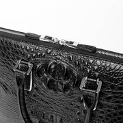 Crocodile Skin Leather Business Briefcase Bag Black