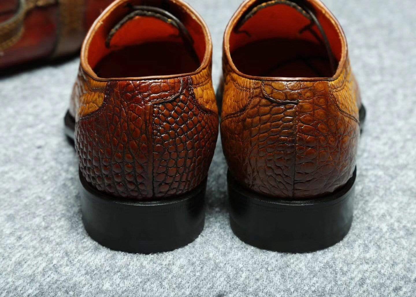 Crocodile Shoes Genuine Crocodile Belly Leather Lace-Up Shoes For Men