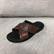 Preorder Crocodile Skin Leather Slippers,Genuine Nubuck Crocodile Belly Skin Leather Slippers