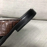 Preorder Crocodile Skin Leather Slippers,Genuine Nubuck Crocodile Belly Skin Leather Slippers