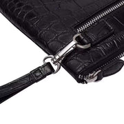 Genuine Crocodile Belly Leather Zipper Clutch Bag For Men