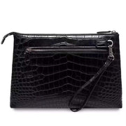 Genuine Crocodile Belly Leather Zipper Clutch Bag For Men