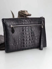 Genuine Crocodile Bone Leather Medium Ipad Case,Clutch Bag