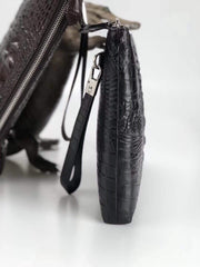 Genuine Crocodile Bone Leather Medium Ipad Case,Clutch Bag