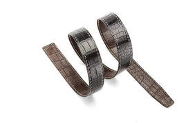 Genuine Crocodile Leather Belt With Stainless Steel Buckle
