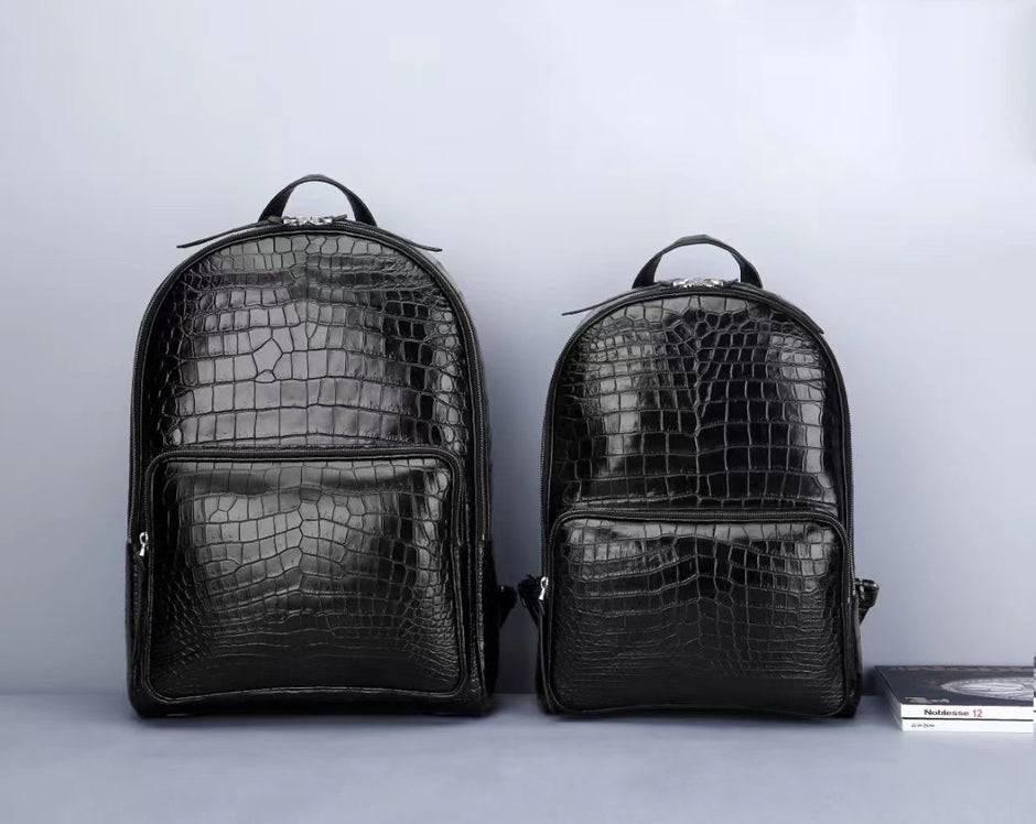 Genuine Crocodile Leather Dome Backpack