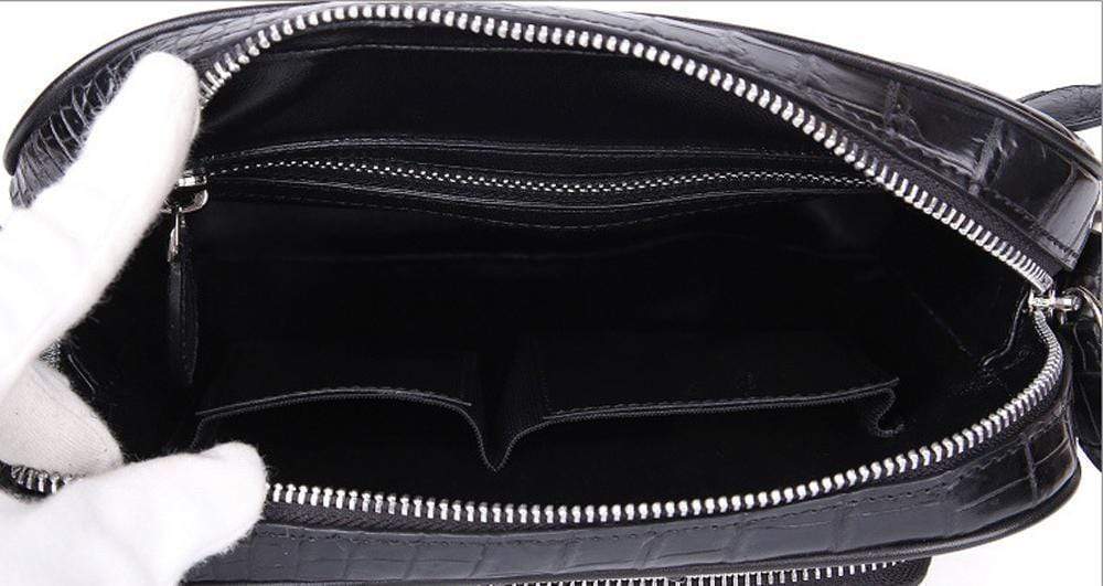 Genuine Crocodile Leather Messenger Bag