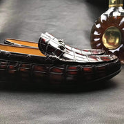 Crocodile Shoes Genuine Crocodile Leather Penny Casual Tassel Horsebit Loafers