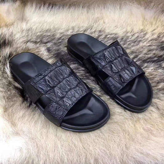 Crocodile Shoes Genuine Crocodile Leather Slipper