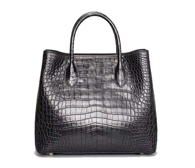 Genuine Crocodile Leather Top Handle Satchel Handbag Shoulder Bag Tote Purse Messenger Bags 30cm