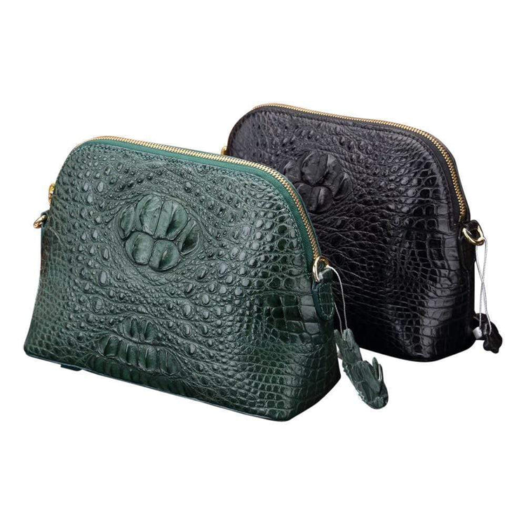 Genuine Crocodile Mademoiselle Chain Shoulder Bag