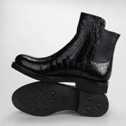 Crocodile Shoes Genuine Crocodile Skin Leather Chelsea Ankle Boots