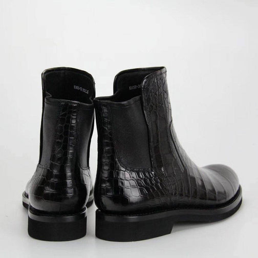Crocodile Shoes Genuine Crocodile Skin Leather Chelsea Ankle Boots
