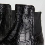 Crocodile Shoes Genuine Crocodile Skin Leather Chelsea Ankle Boots