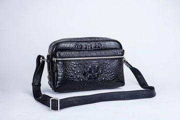 Genuine Crocodile Skin Leather Cross Body Shoulder Bag