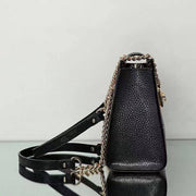 GenuinePearl Stingray Leather Tote Shoulder Chain Bag Black