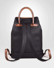 Large Vintage Smooth Cowhide Leather Backpack & Rucksack