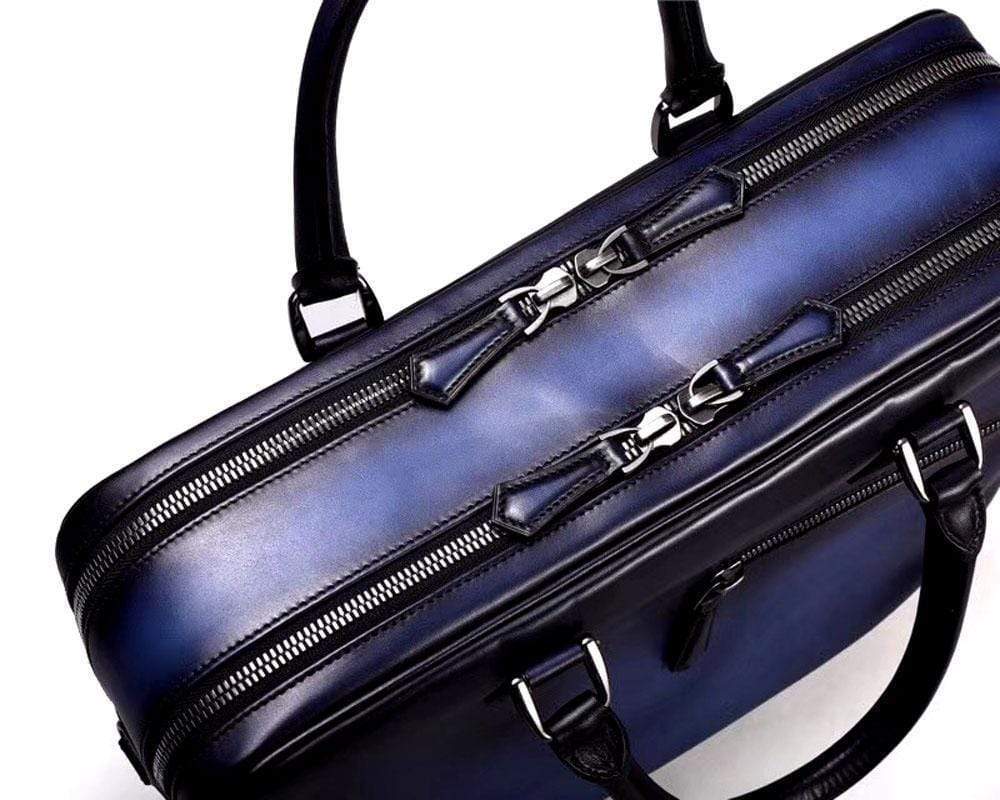 Vintage Smooth Cowhide Leather Briefcases, Business Bags And Laptop Computer Handbags