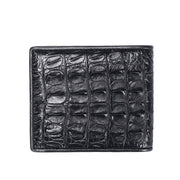 Men Bifold Leather Wallet- Genuine Crocodile Leather Back Bone Leather