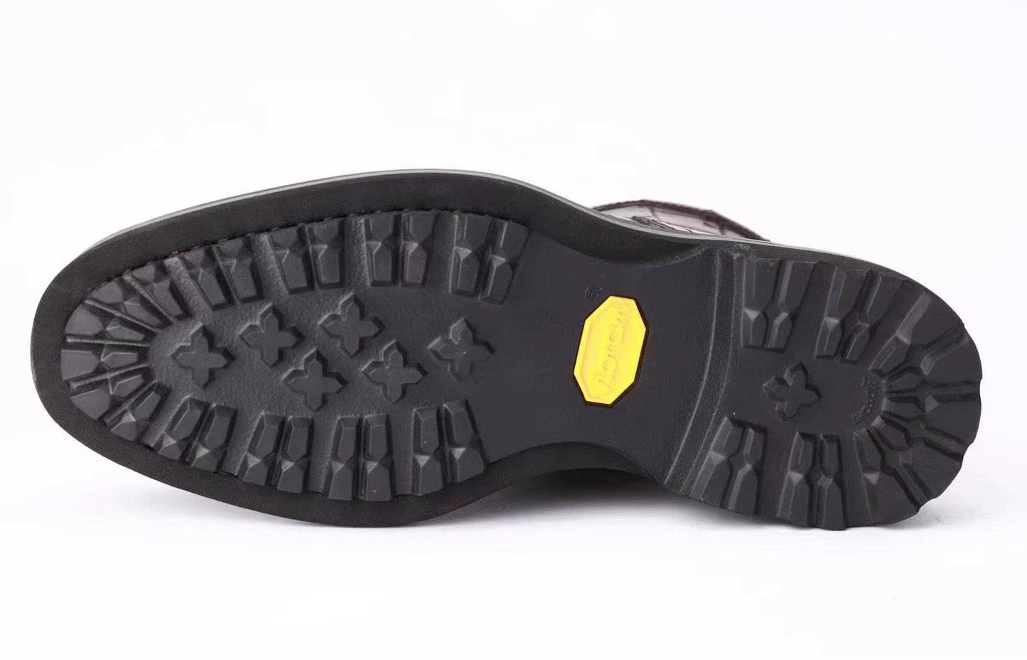 Crocodile Shoes Mens Boots Genuine Crocodile Leather High-top Lace Up Anti-Slip Boot Vintage Wine Red