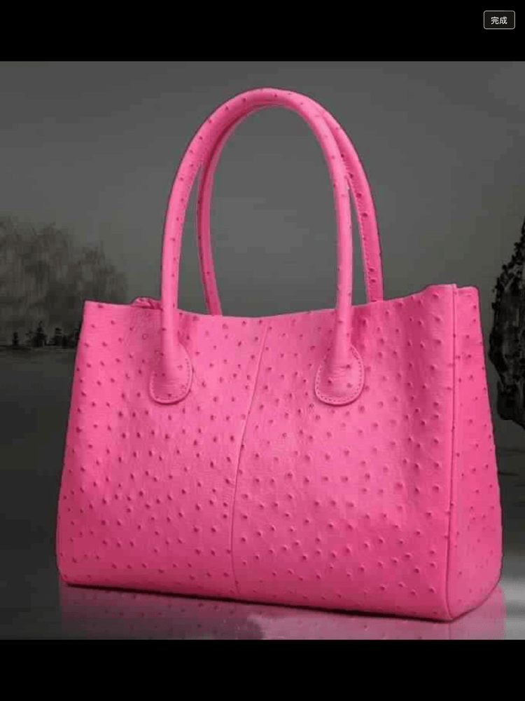 Preorder Genuine Ostrich Leather Tote Handbag