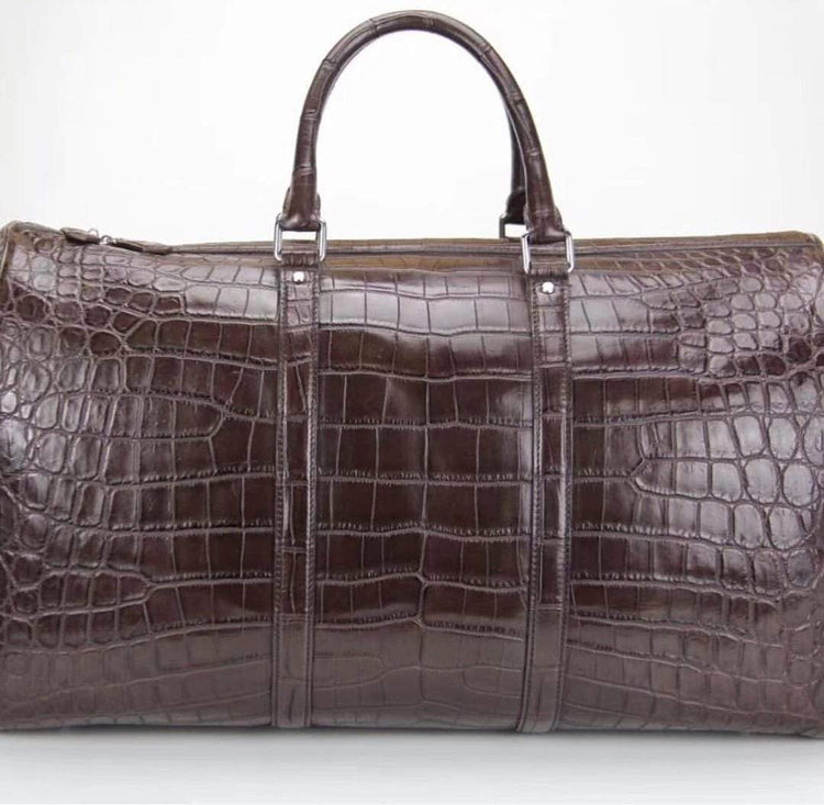 Preorder Genuine Siamese Crocodile Belly Leather Travel Bag
