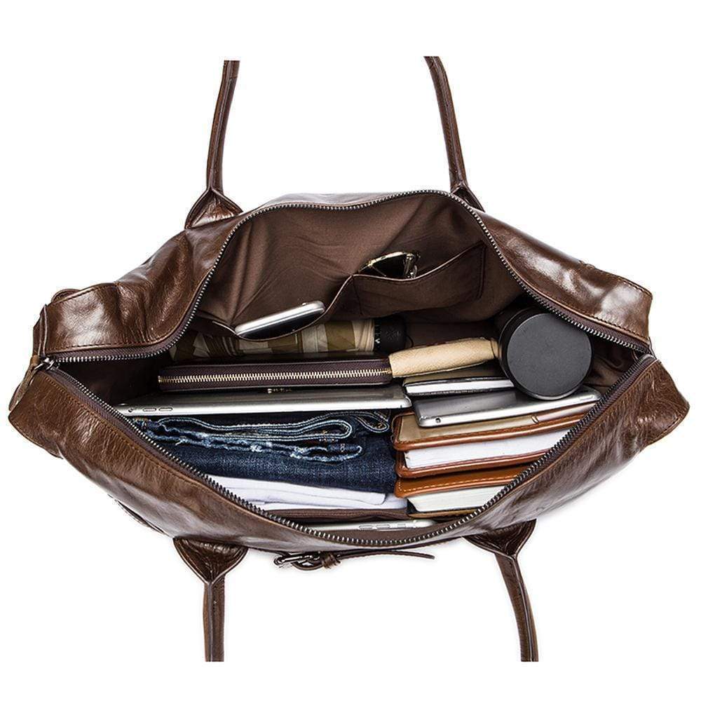 Rossie Viren Leather Duffle Travel Bag