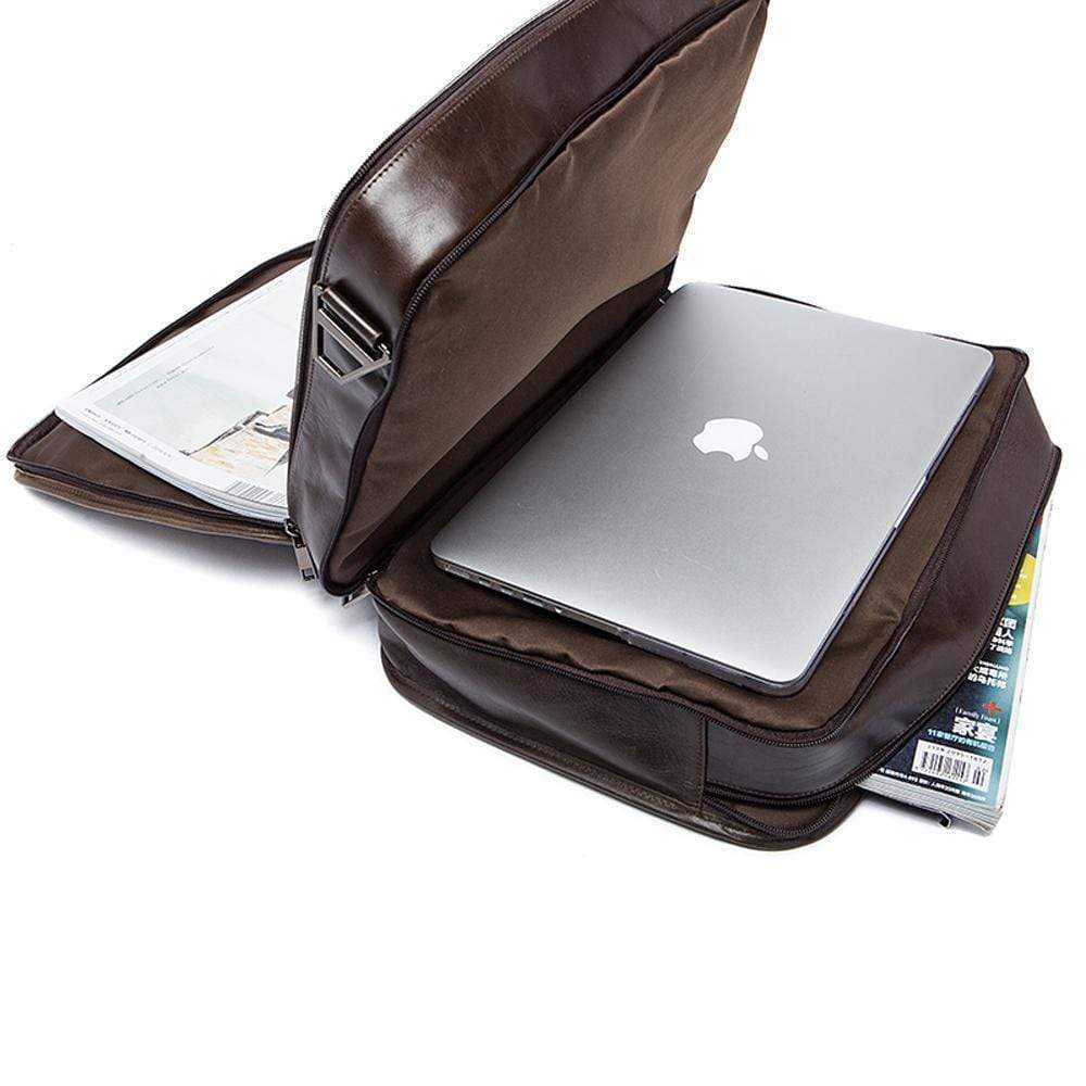 Rossie Viren Men's Casual Leather Briefcase