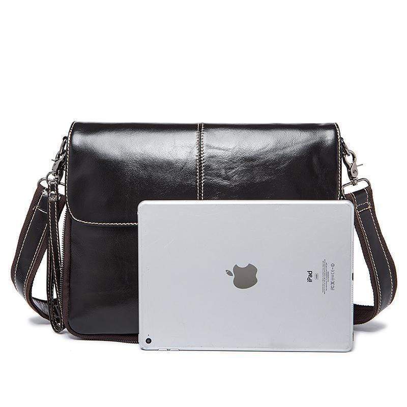 Rossie Viren Men's Medium Vintage Leather Messenger Bag