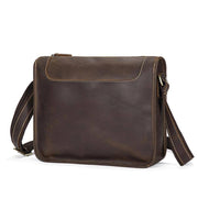 Rossie Viren Men's Vintage Leather Satchel Messenger Crossbody Bag