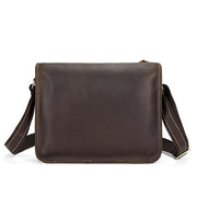 Rossie Viren Men's Vintage Leather Satchel Messenger Crossbody Bag