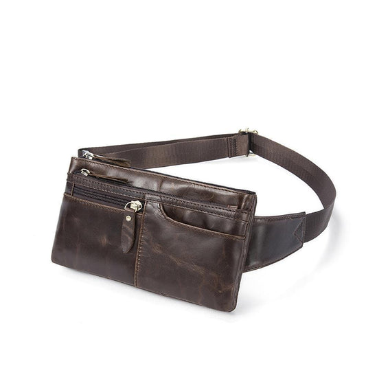 Rossie Viren Vintage Calfskin Leather Waist Bag,Fanny Pack,Belt Bag